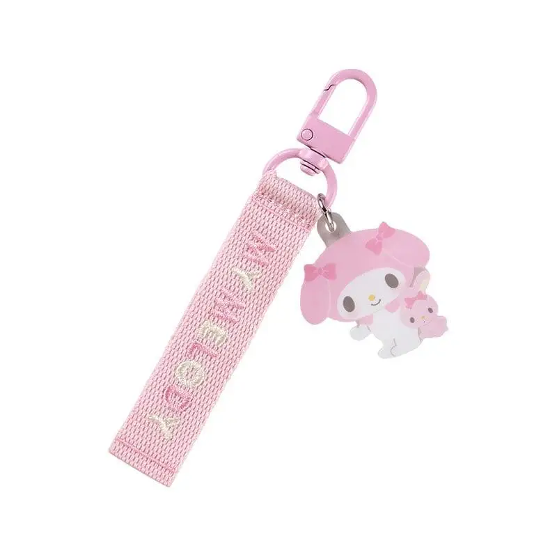 Sanrio Character Award Embroidery Keychain Kitty Wish Me Mell Usahana Cogimyun Melody Hanging Bag Charm Hanging Cell Phone Chain