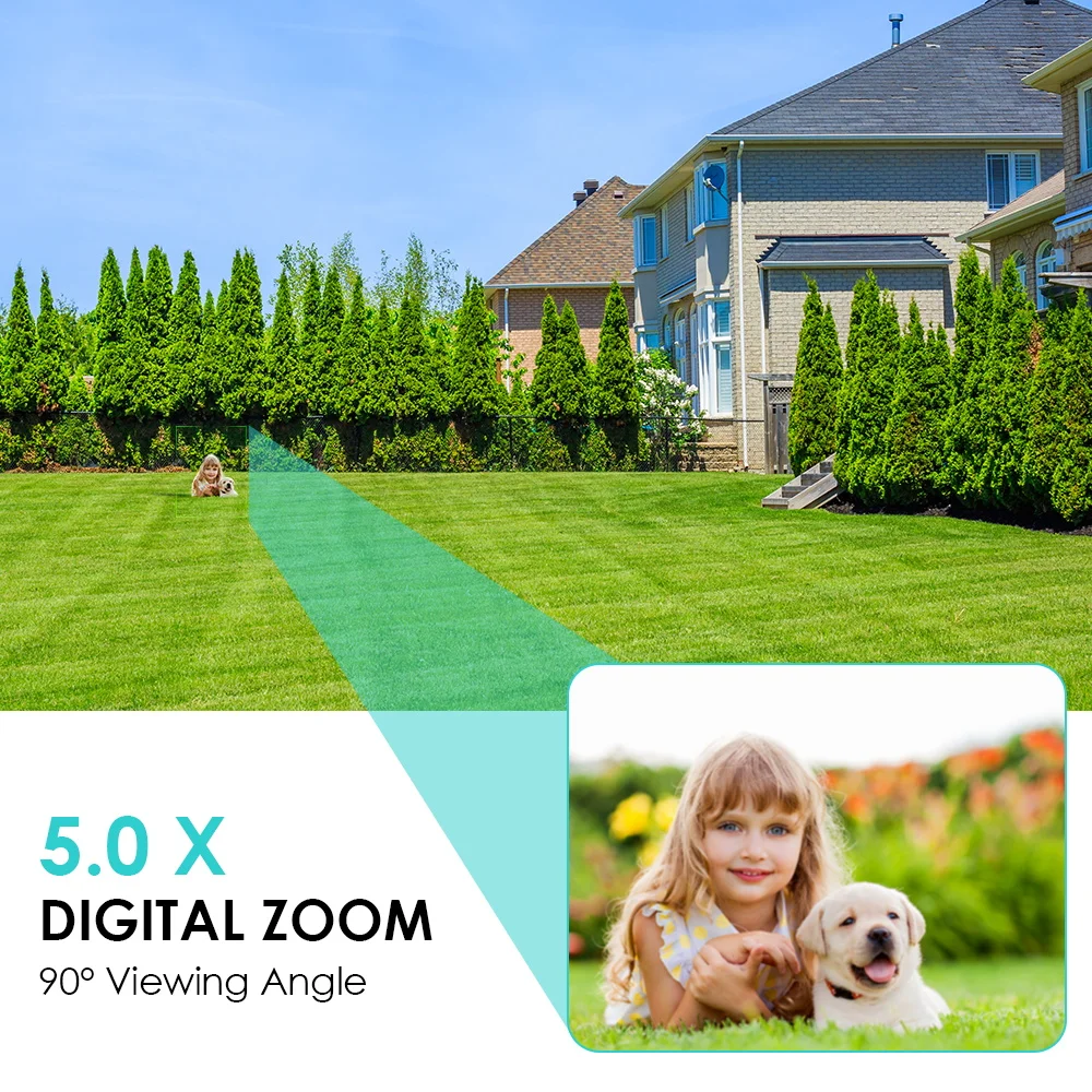 5MP PTZ Camera Smart Home Waterproof Street External Wifi IP Camera AI Tracking Video Surveillance  Security cameras iCSee