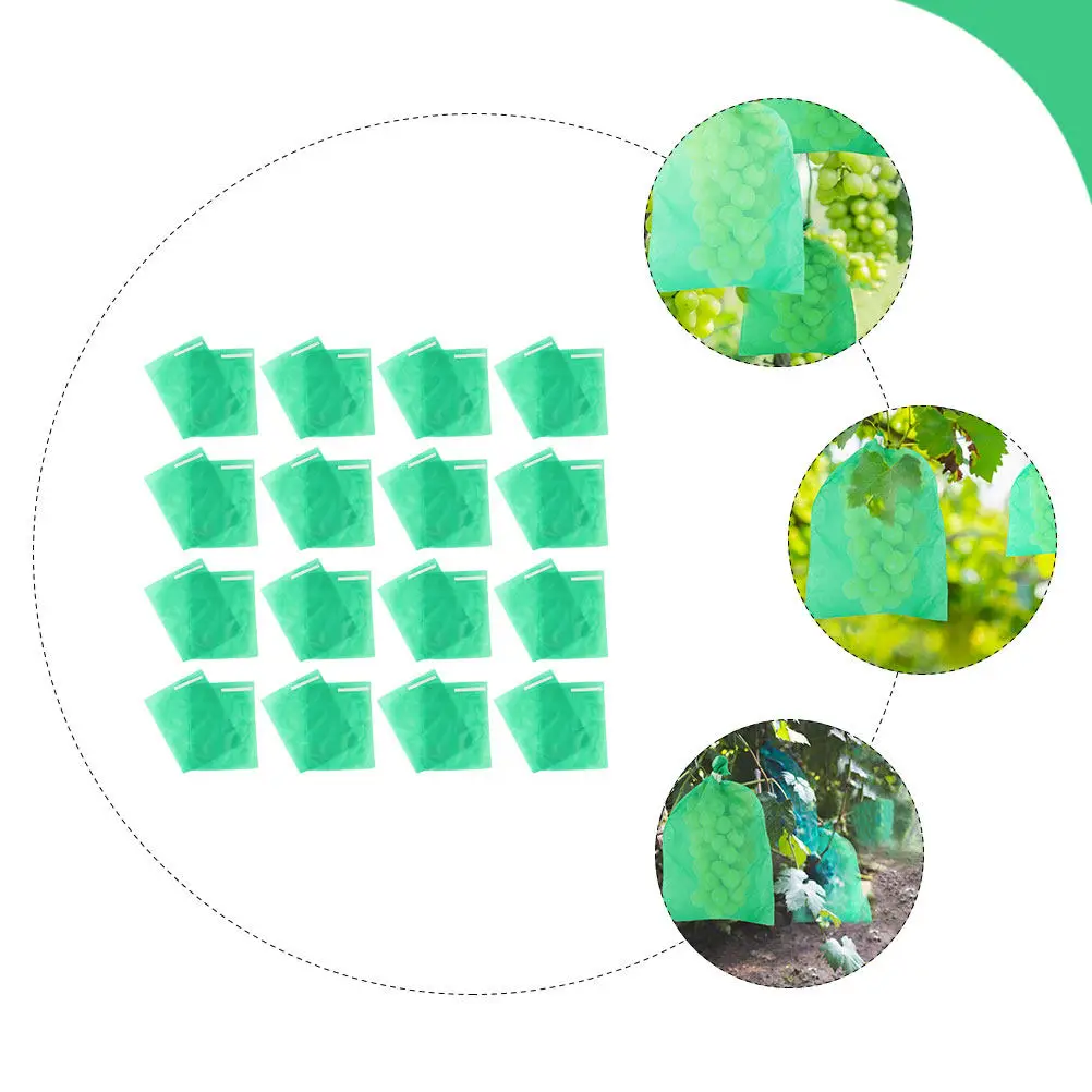 50pcs Anti-Bird Grape Bag Non-Woven Fabric Durable Insect Pest Protection For Grape Nursery Breeding Grow Bags