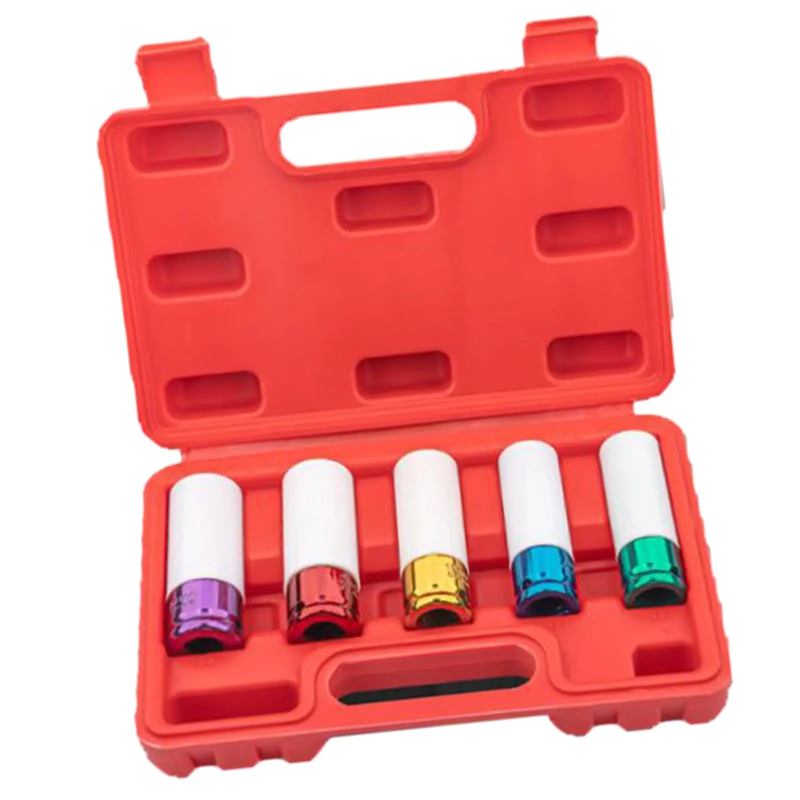 Set di prese a muro sottile Set di strumenti meccanici, strumento per garage per riparazione automatica resistente da 1/2", universale, protezione per dadi per capocorda ruota