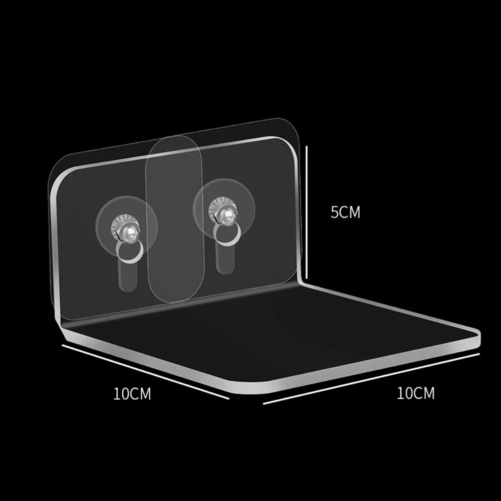 New 20/30/15/10CM Acrylic Display Stand Perforated Clear Storage Rack Thickened Strong Stickers Wall Hanging Panel