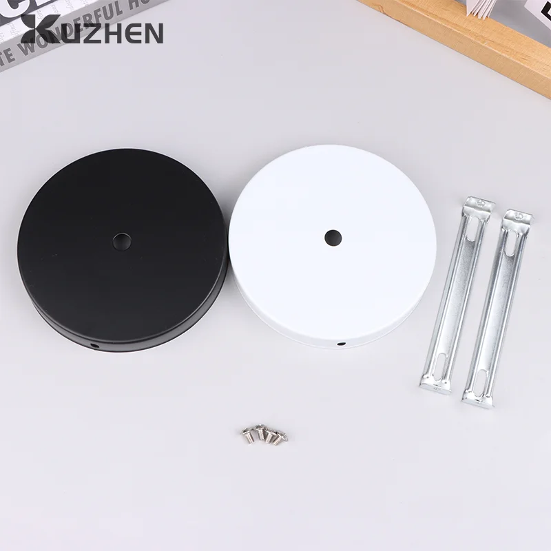Hanging Chandelier Lamp Plate Metal Ceiling Fixed Chassis Wall Base Accessories 12cm DIY Retro Pendant Light Tools