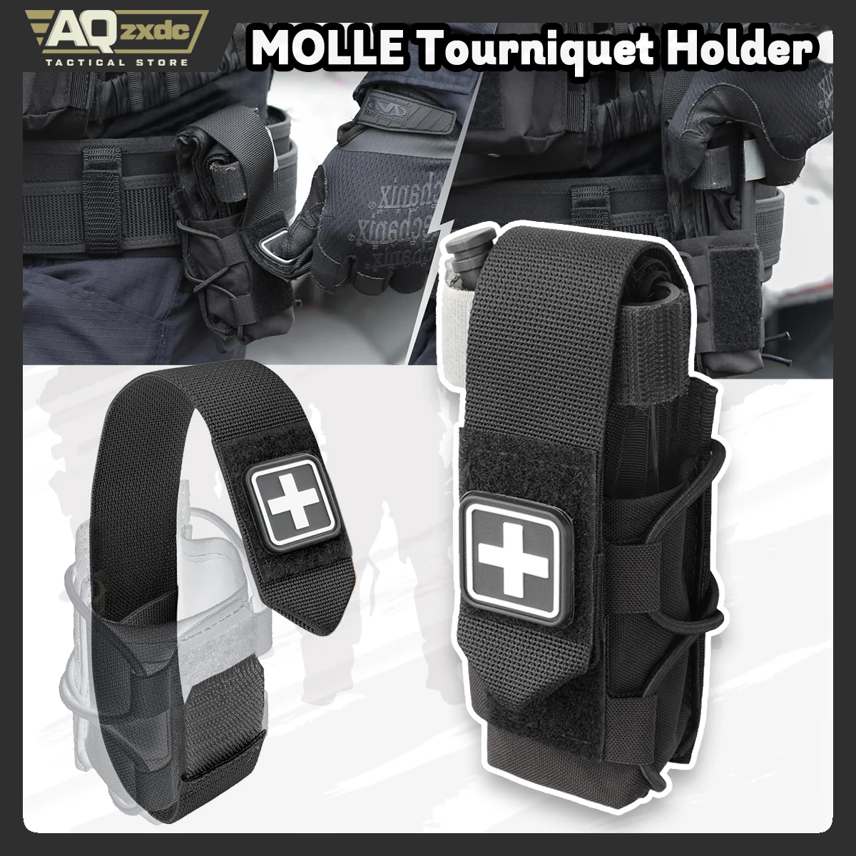 Funda porta torniquete táctico MOLLE – Soporte IFAK para botiquín - imagen 4