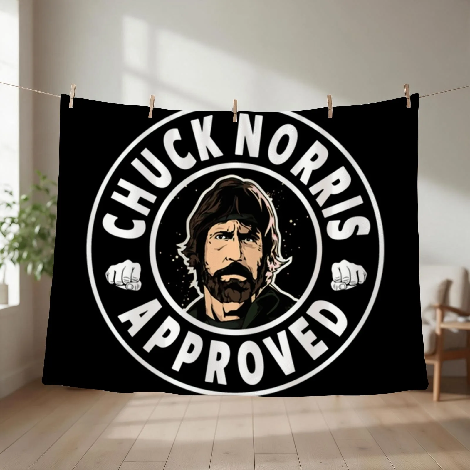 Chuck Norris Approved Colored Throw Blanket couch cozy soft plush fuzzy picnic outdoor blanket