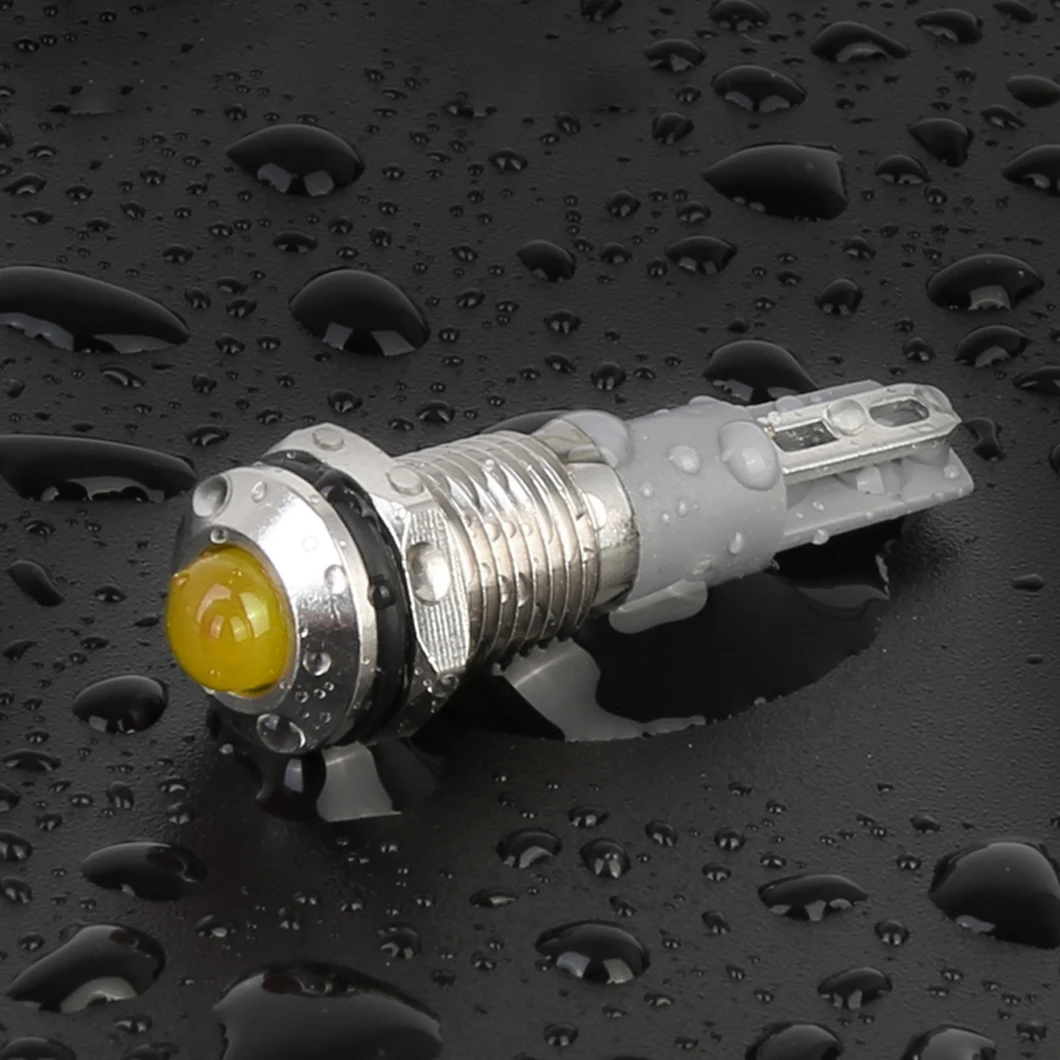 ABILKEEN 20PCS 10MM Mini LED Indicator Light Domed Head AC/DC 6V 24V 110V 220V Metal LED Signal Pilot Lamp with 2Pin Terminal