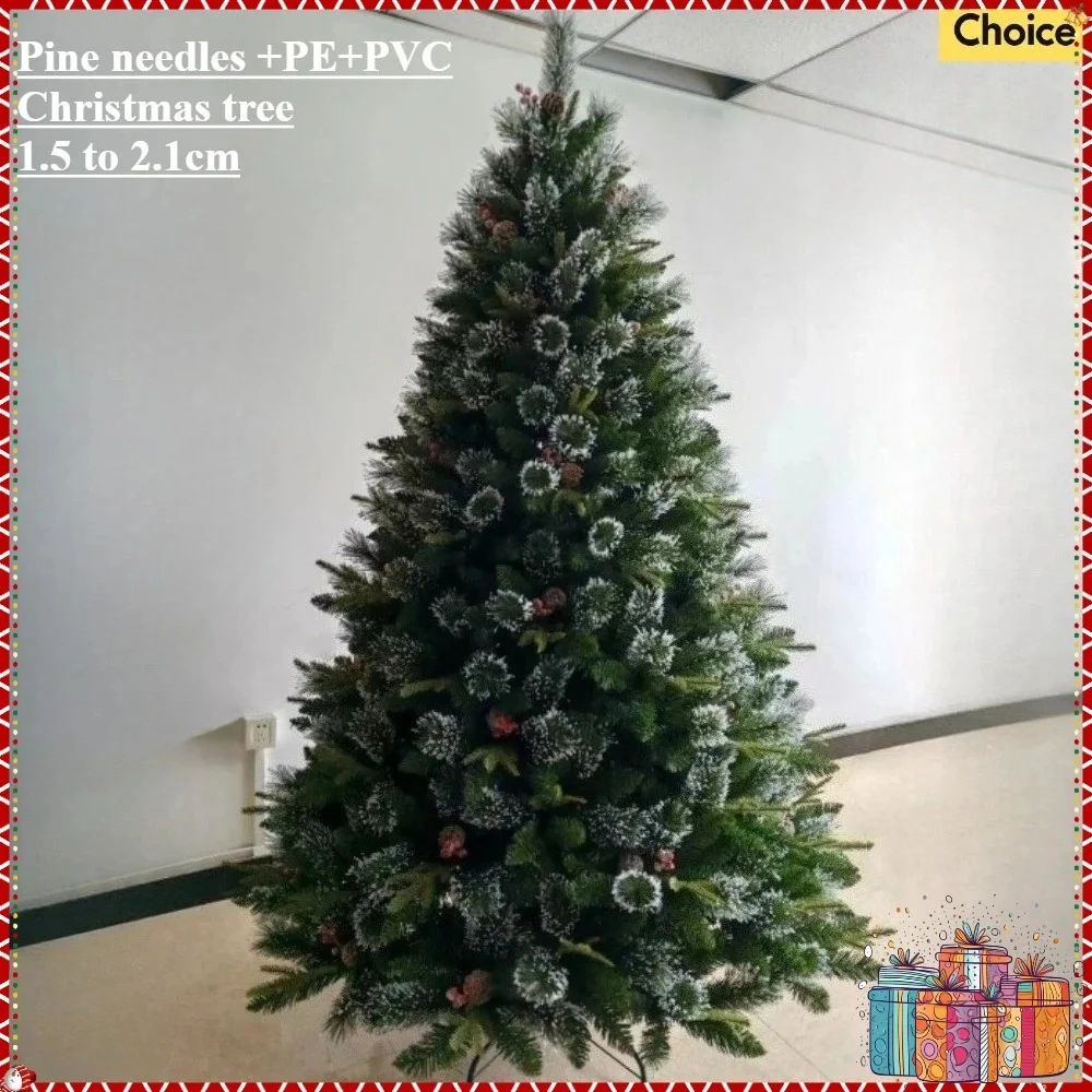 

Artificial Christmas Tree PE+PVC Encrypted Pine Needles with LED Lights Christmas Tree 1.5M to 2.1M Family Christmas Decoration