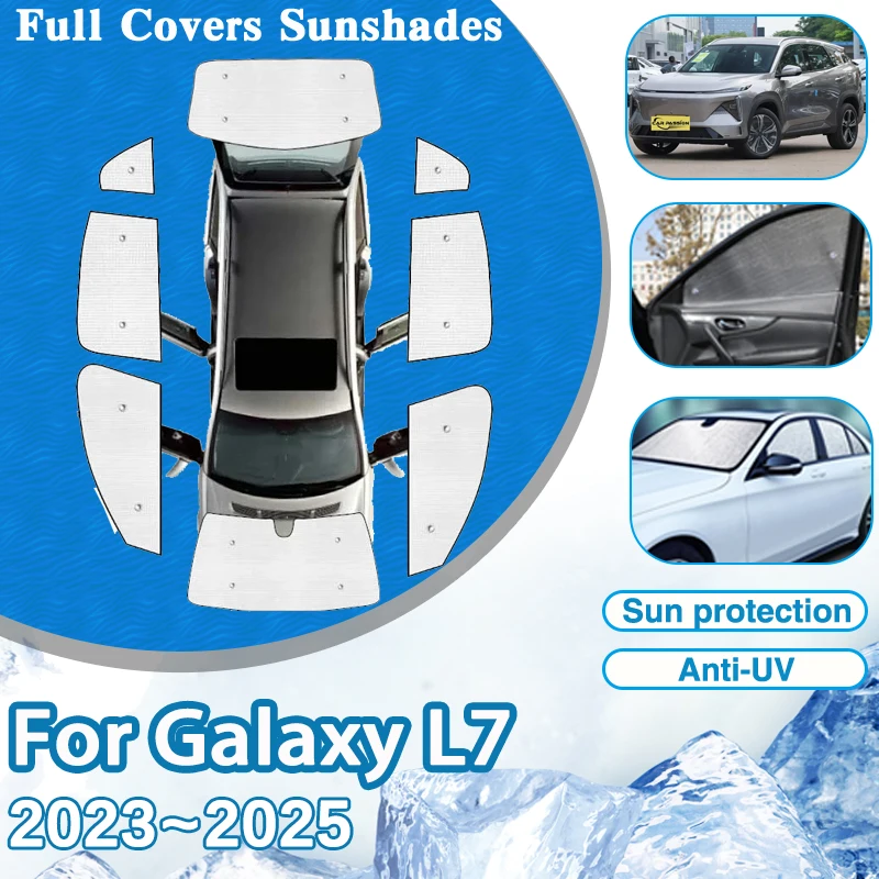 

Car Cover Visors For Geely Galaxy L7 2023 2024 2025 Windshield Window Anti-UV Sun Protection Sunshades Parasol Auto Accessories