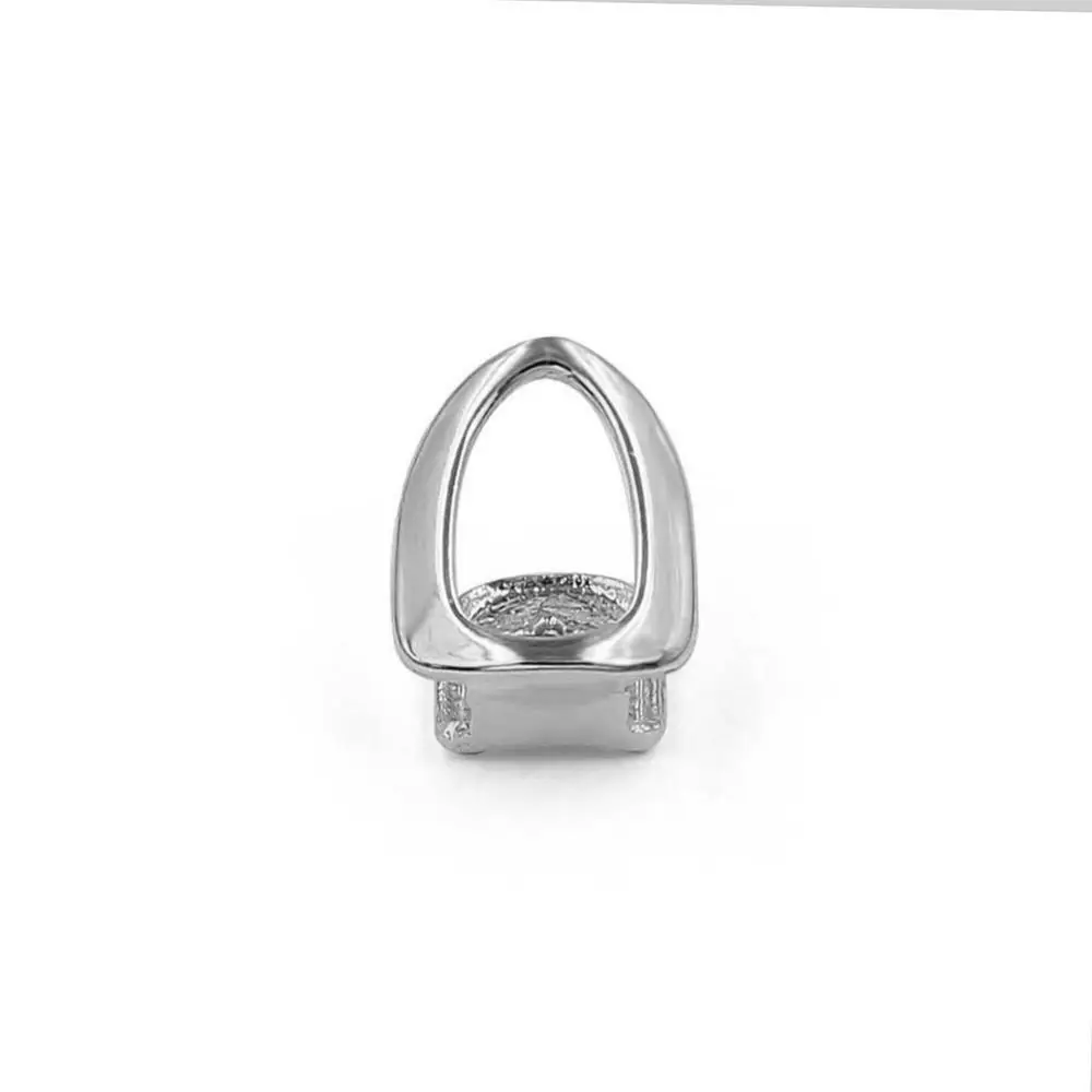 2Pcs New Metal Personality Single Shackle Teeth Hollow Out Tooth Jewelry Hip Hop Rapper