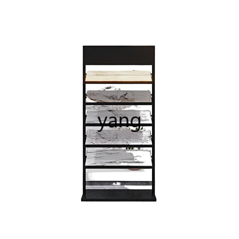 LHM stone sample display stand color card cabinet door color plate integrated rack floor display rack