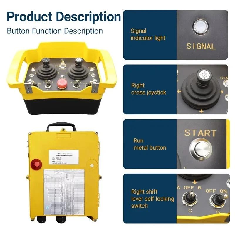 Fine Flow Regulation Joystick Remote Control Precise Control for Professional Hydraulic Machinery