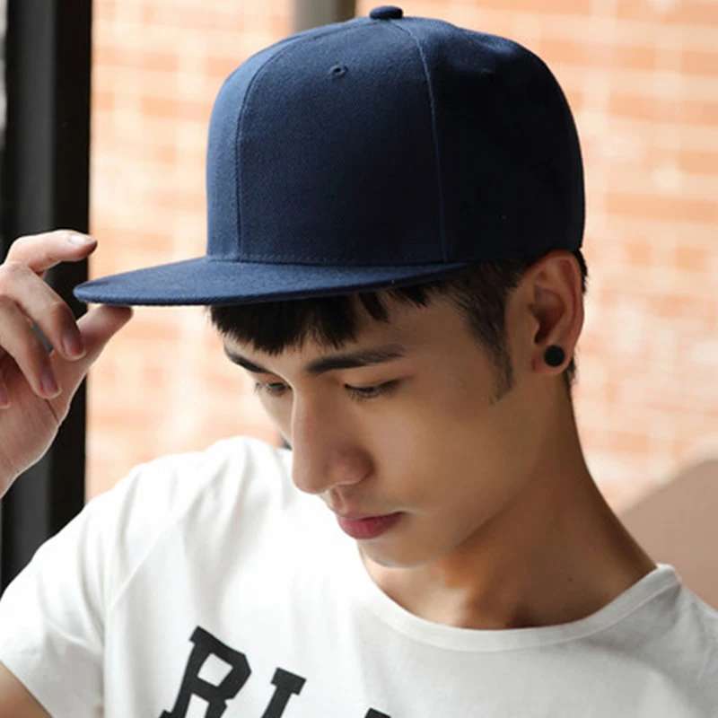 

Hip Hop Light Plate Baseball Cap Summer Adjustable Sun Cap Outdoor Travel Flat Brim Caps Snap Cap Solid Color Breathable Hats
