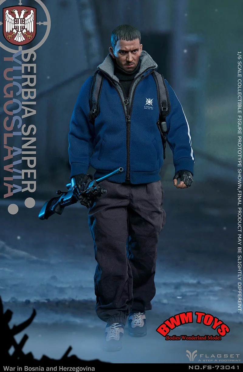 Auf Lager FLAGSET FS73041 1/6 Skala Sammeln Serbische Sniper 12'' Männliche Soldat Action Figur Puppe Vollen Satz Modell Spielzeug für hobby
