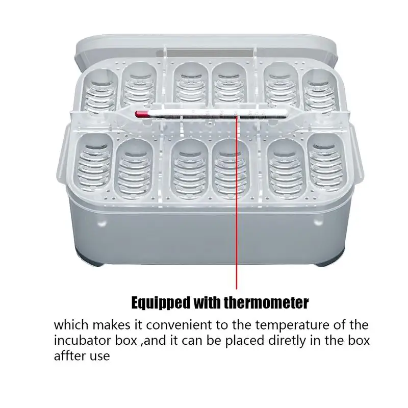 Reptile Incubator Box 12 Grids Professional Reptile Incubators Reptile Egg Breeding Hatchery Box Incubator Tray Container Box