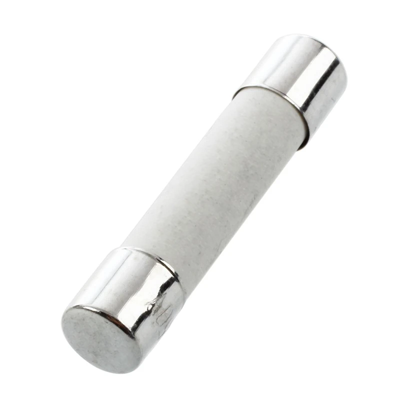 Hot TTKK 30 Pcs AC 250 V 15 A 6 X 30 Mm, High Speed Kick Cylindrical Fuse Tube Ceramic · White + Silver