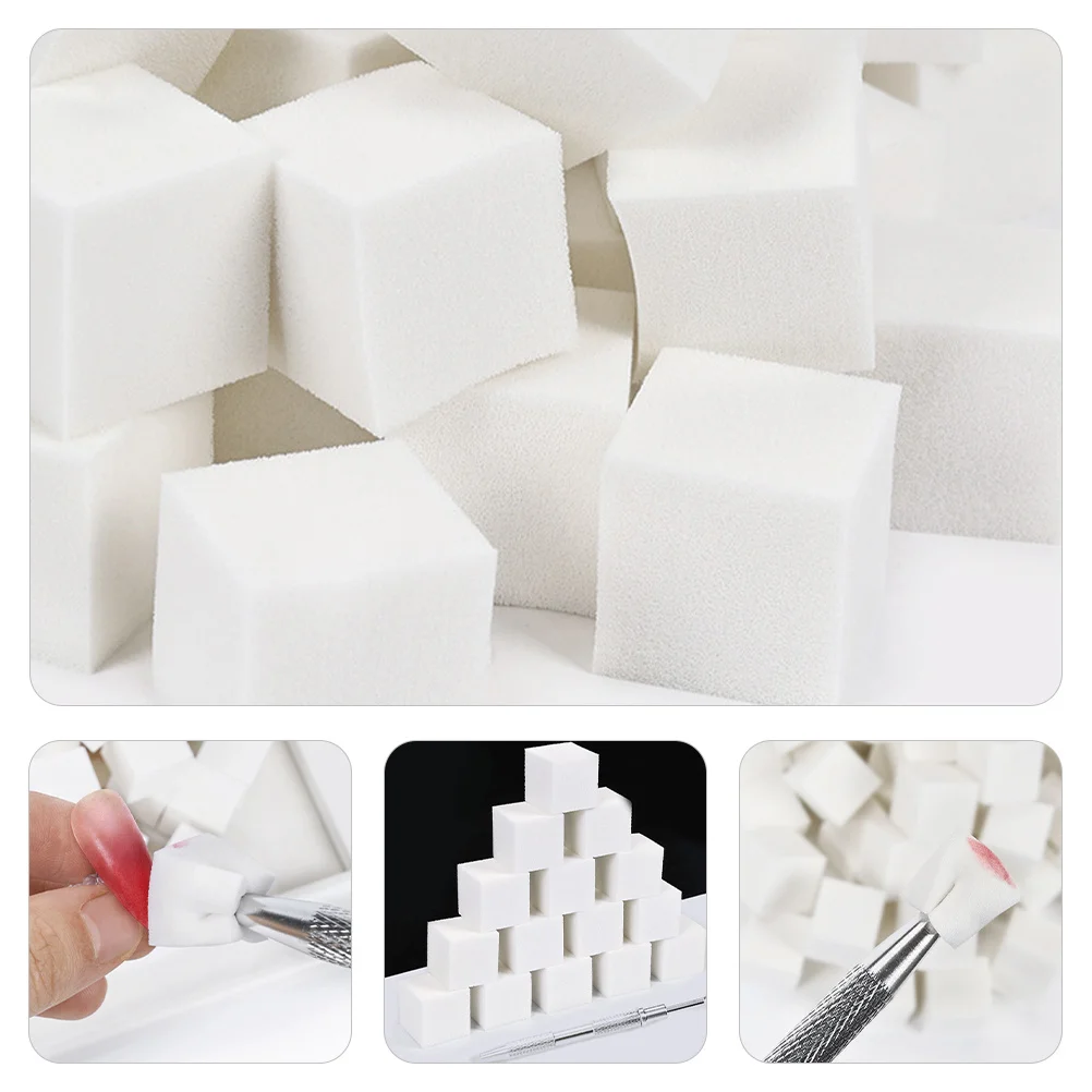 

1Set Small Nail Sponge with 4-Prongs Grabber for Manicure Soft Texture Latex Sponge and Metal Holder Kit