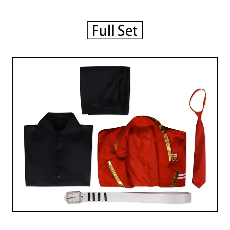 เกม Limbus บริษัท Dante DURANTE ชุดคอสเพลย์อะนิเมะชุดเสื้อผ้ายาวเสื้อแดงฮาโลวีน Carnival เครื่องแต่งกายผู้ชายผู้หญิง