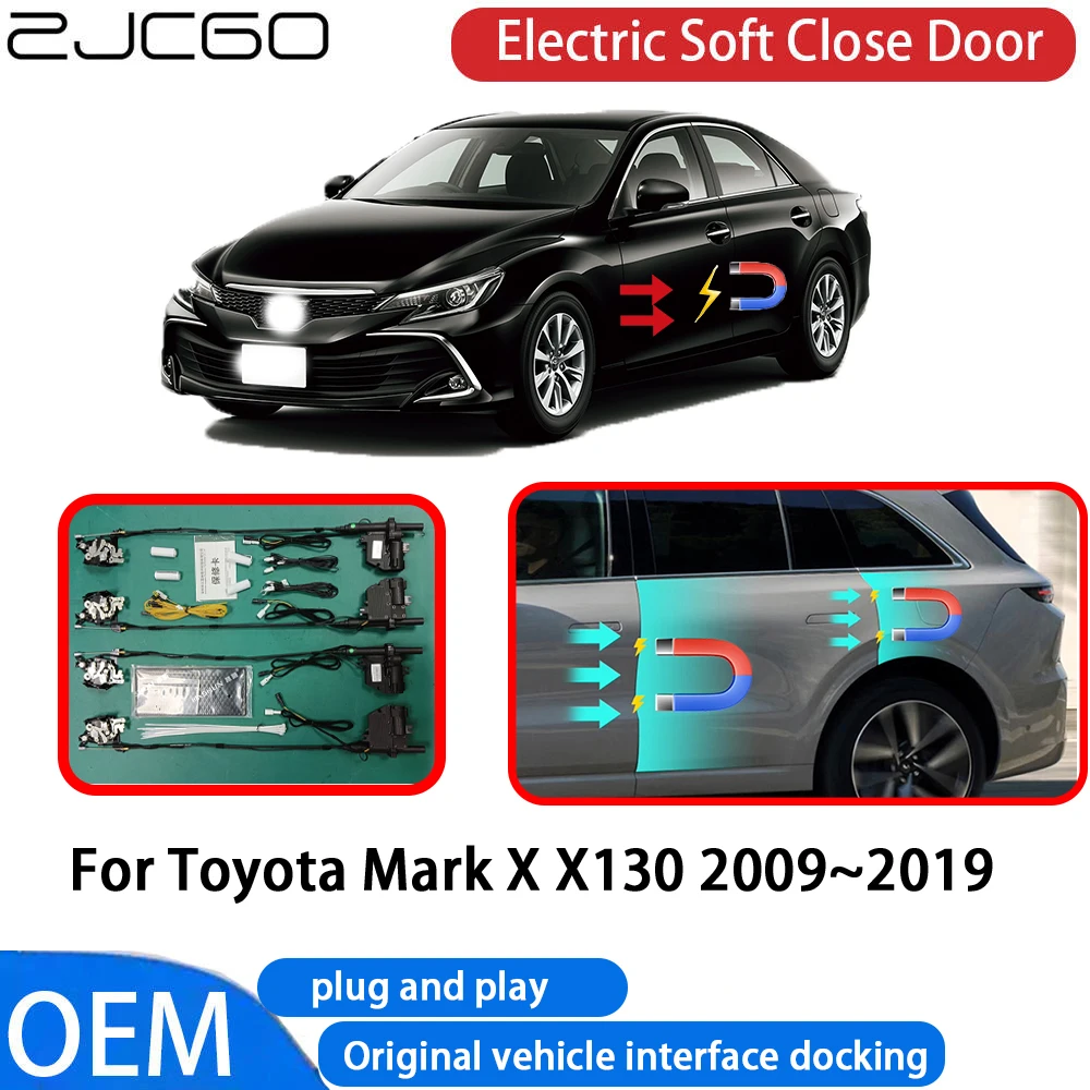 

ZJCGO for Toyota Mark X X130 2009-2019 Car Automatic Electric Soft Close Door Closer System OEM Plug and Play Comfort Closing