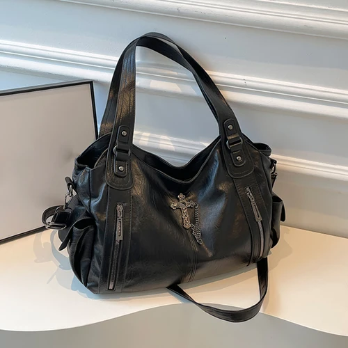 Bolso de hombro personalizado con patrón cruzado de color liso para mujer, bolso cruzado, bolso de mujer ligero simple y moderno.