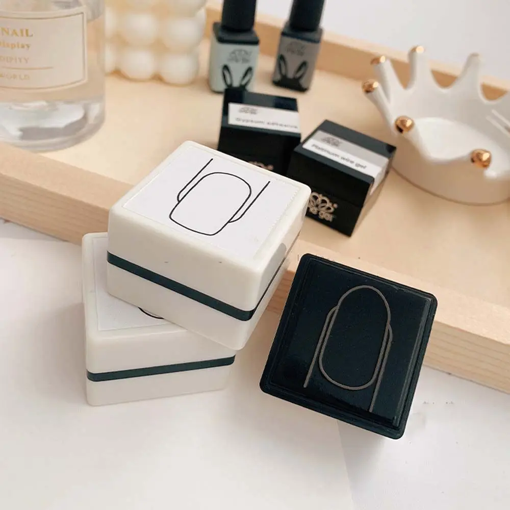 

Portable Hand Nail Design Manicure Salon Tool Drawing Painting Nail Practice Seal Mold Beginners Nail Template Stamp Seal Ink