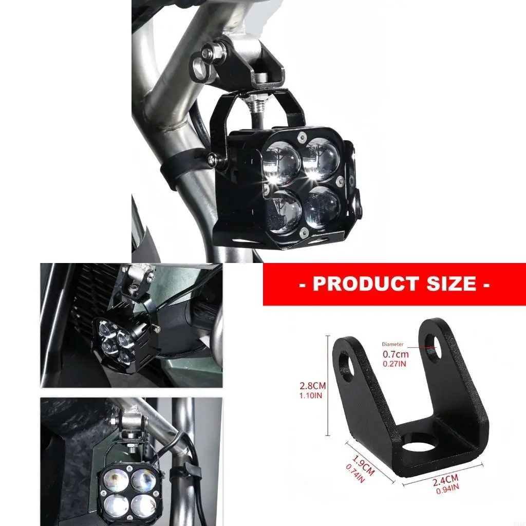 6XDF Metal Fog Light Mount Bracket for 368G Motorcycle, 2 Piece Pair