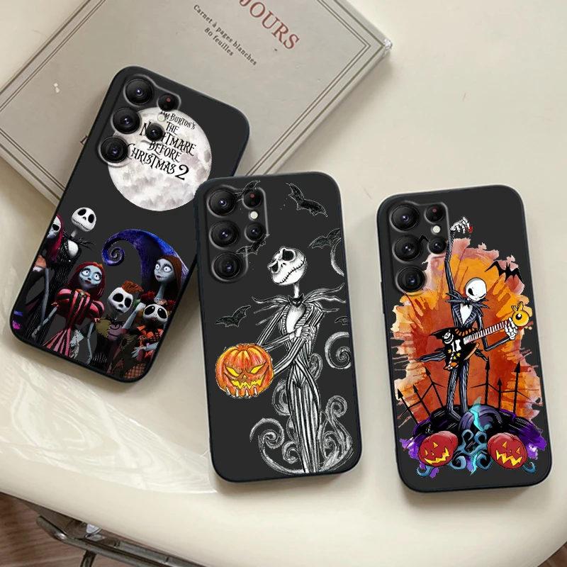 

Christmas Eve Skull Disney For Samsung Galaxy S24 S23 S22 S21 S20 FE S10 S10E Plus Ultra Pro Lite 5G Black Back Phone Case