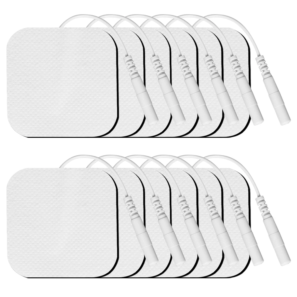 10/20/50/100P TENS Massager 4×4cm Electrode Pads 5×5cm Acupuncture Electrodes Patch For Pulse EMS Muscle Stimulator Sticker Gels
