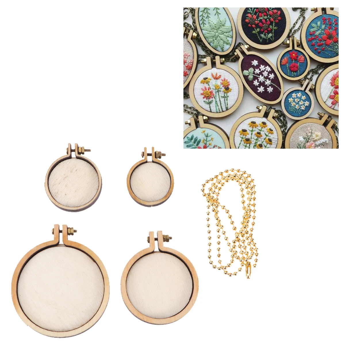 

5 pcs Hoops 25mm 30mm 40mm Cross Stitch Hoops For Sewing 50mm Round Cross Stitch Fixing Frames Mini Embroidery Craft Gifts