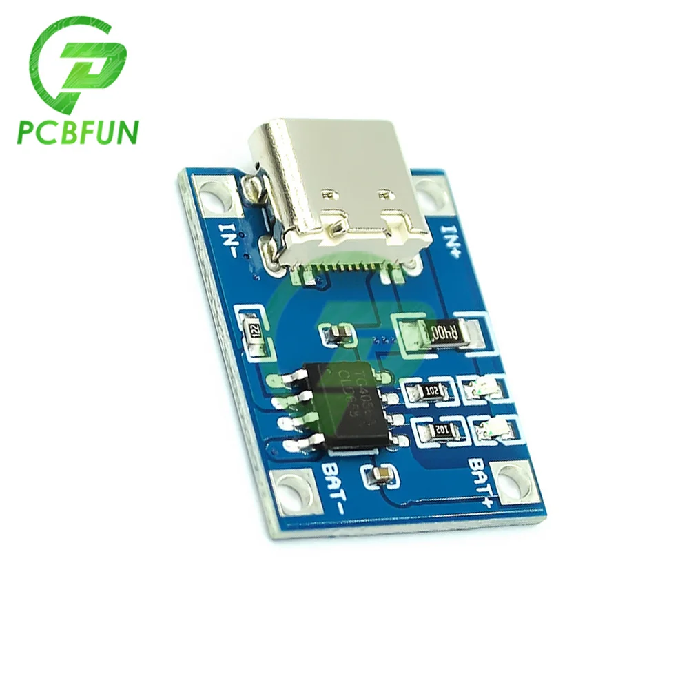 TP4056 18650 Lithium Battery Charging Board Charger Module 5V Type-C Interface without Protection Function