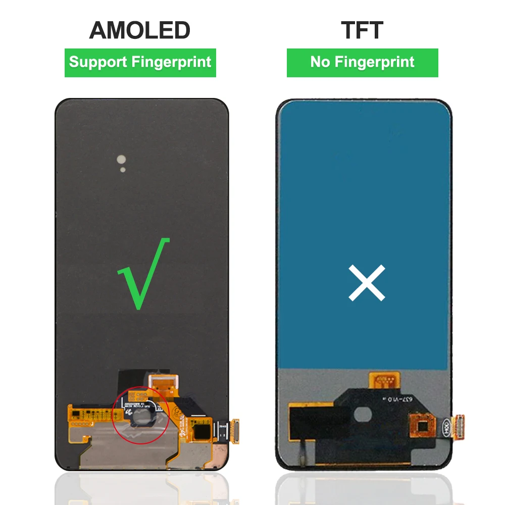 AMOLED For Oppo Reno 10x Zoom Display, For Reno10X Zoom CPH1919 PCCM00 LCD Touch Screen Digitizer Assembly with FingerPrint