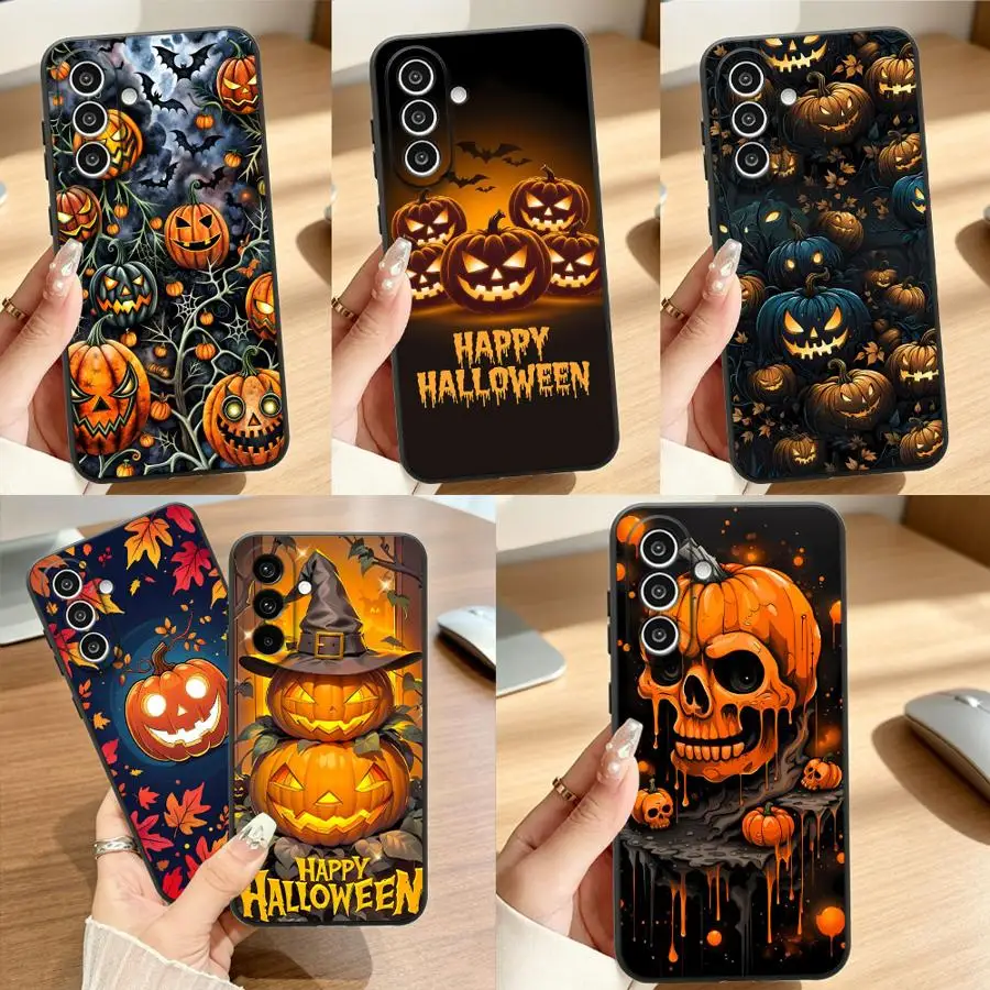 Halloween Pumpkin Phone Cover Case for Samsung Galaxy A18 A57 A05 A50 A25 A16 A55 A53 A17 A52 A36 A15 A73 A51 A06 A37 A41 A70