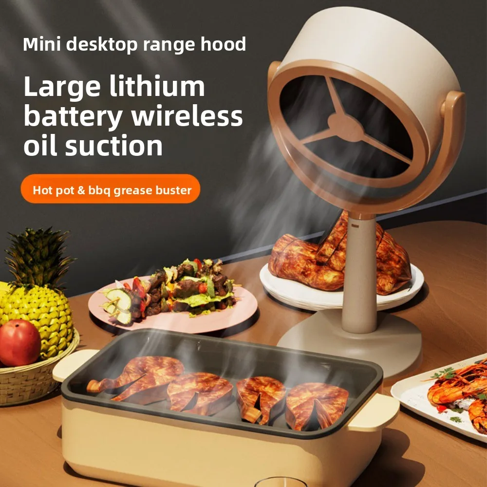 Desktop Mini Range Hood, Suitable for Multiple Scenarios Compact Bass Noise Reduction Washable Range Hood Kitchen Gadgets