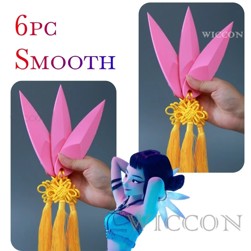 1/3/6 pcs Kpop Demon Hunters Zoey Purple Blue Pink Darts Throwing Knife Demon Hunter Accessory Custom For Halloween Party Girls