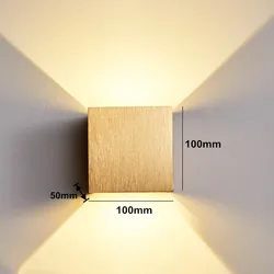 Lámpara de pared LED para exteriores y interiores, luz LED de pared de aluminio para pasillo, escalera, accesorio de iluminación decorativo, lámpara de noche para dormitorio AC110V/220V