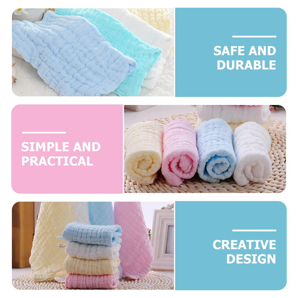 

5 Pcs Newborn Facial Towel Towels Cotton Washcloths for Sensitive Skin Child