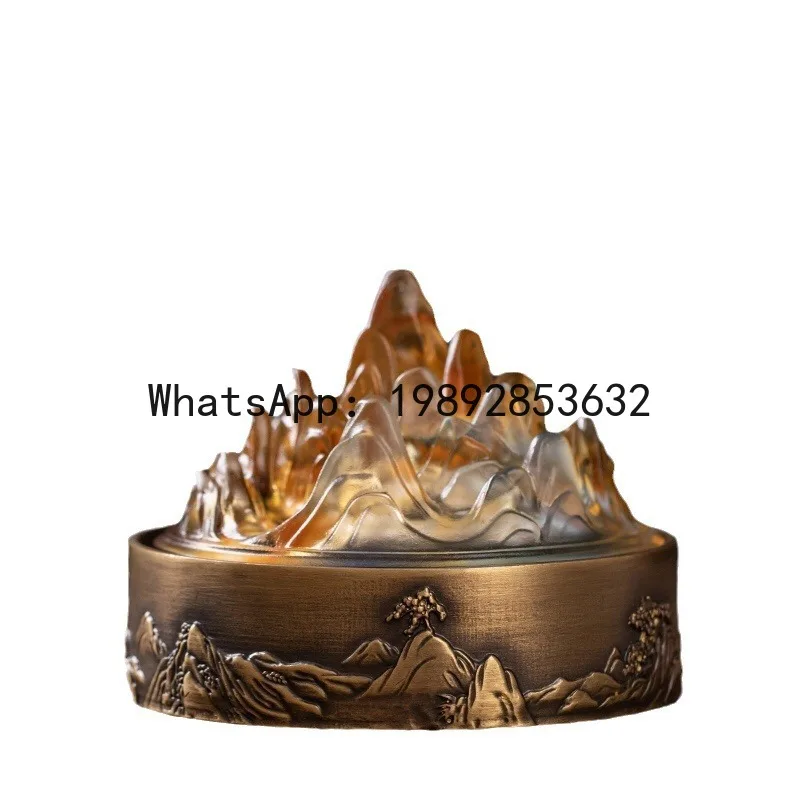 Fg flat bottom glass boshan plate incense burner chinoiserie plate incense burner incense seal aromatherapy burner glass