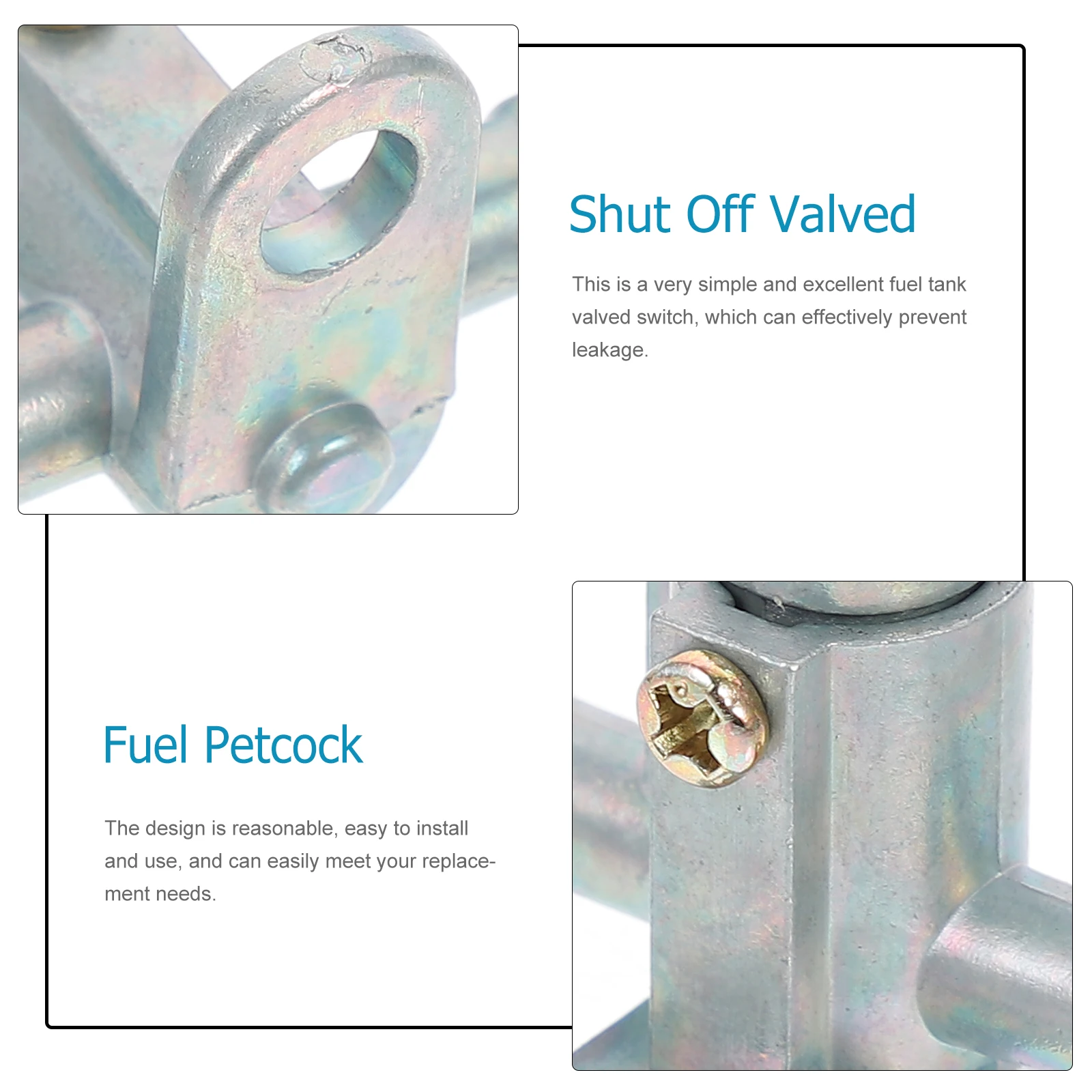 

1Pcs Fuel Tank Valved Lightweight Aluminum Durable Easy Use Fuel Petcock Valved Gas Tank Valve for Scooter Engine
