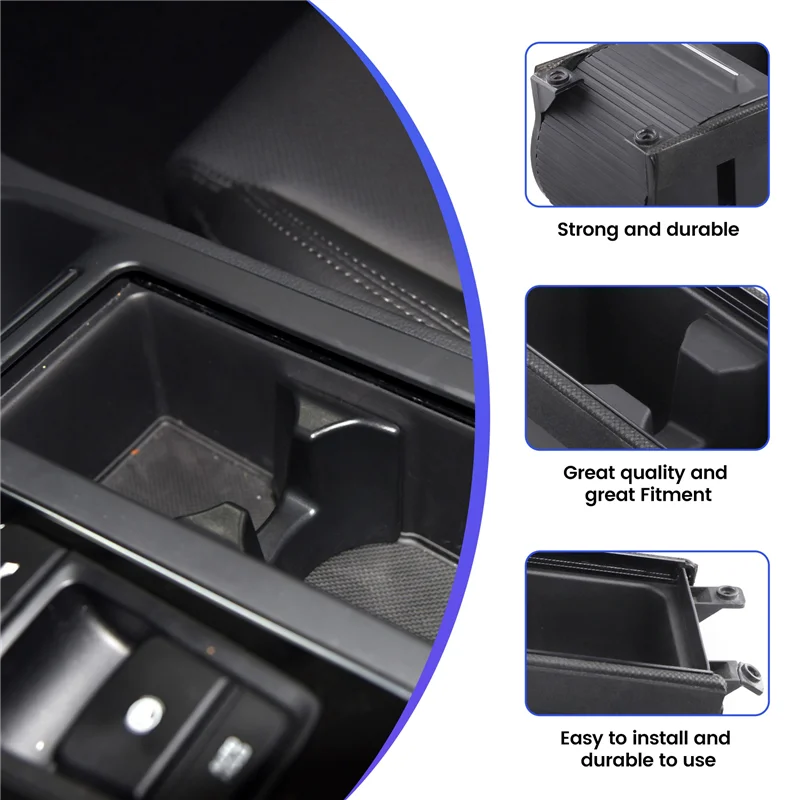 

MYMF-Car Center Console Water Cup Holder Storage Box Drinks Holders For Hyundai Sonata 9 2015-