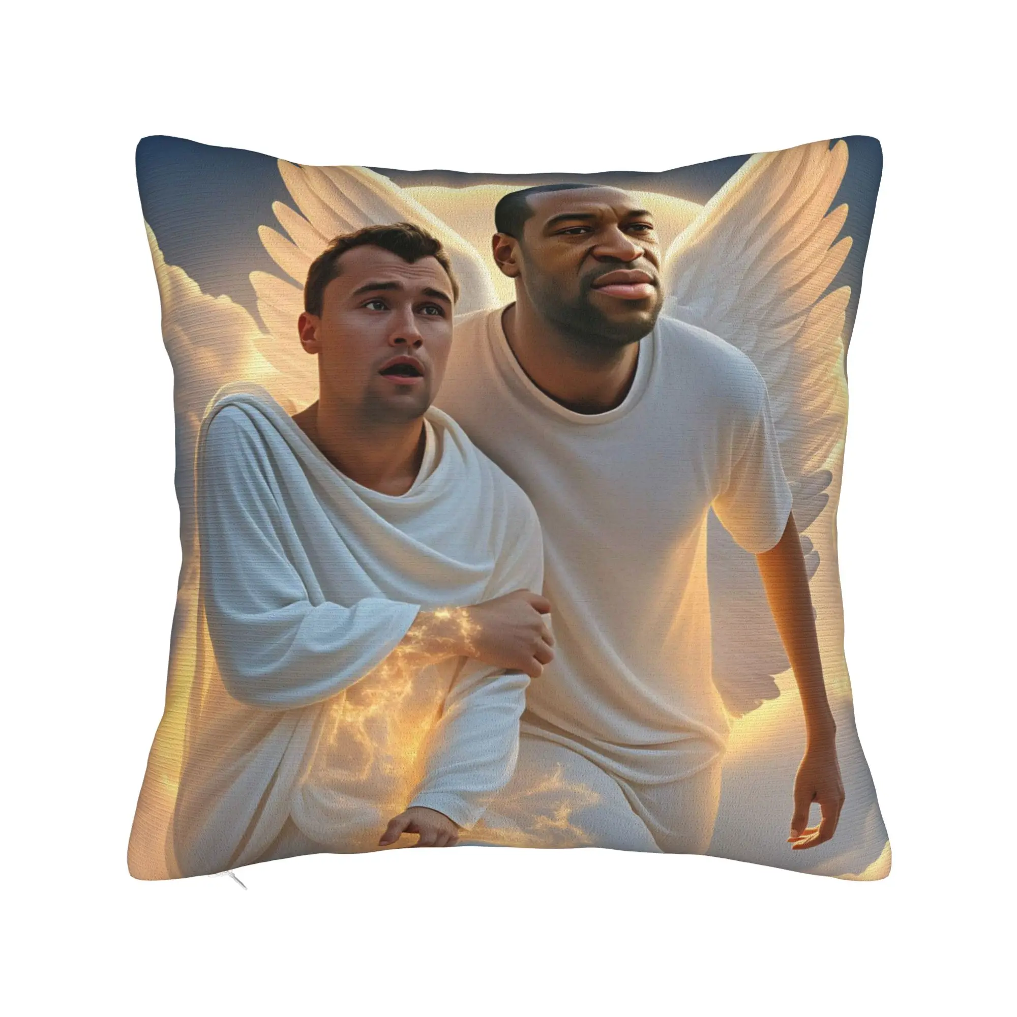 Charlie Kirk & George Floyd Pillow Case  Comfy Pillow Cover For Couch Sofa Bedroom Cute Funny Cushion Cover