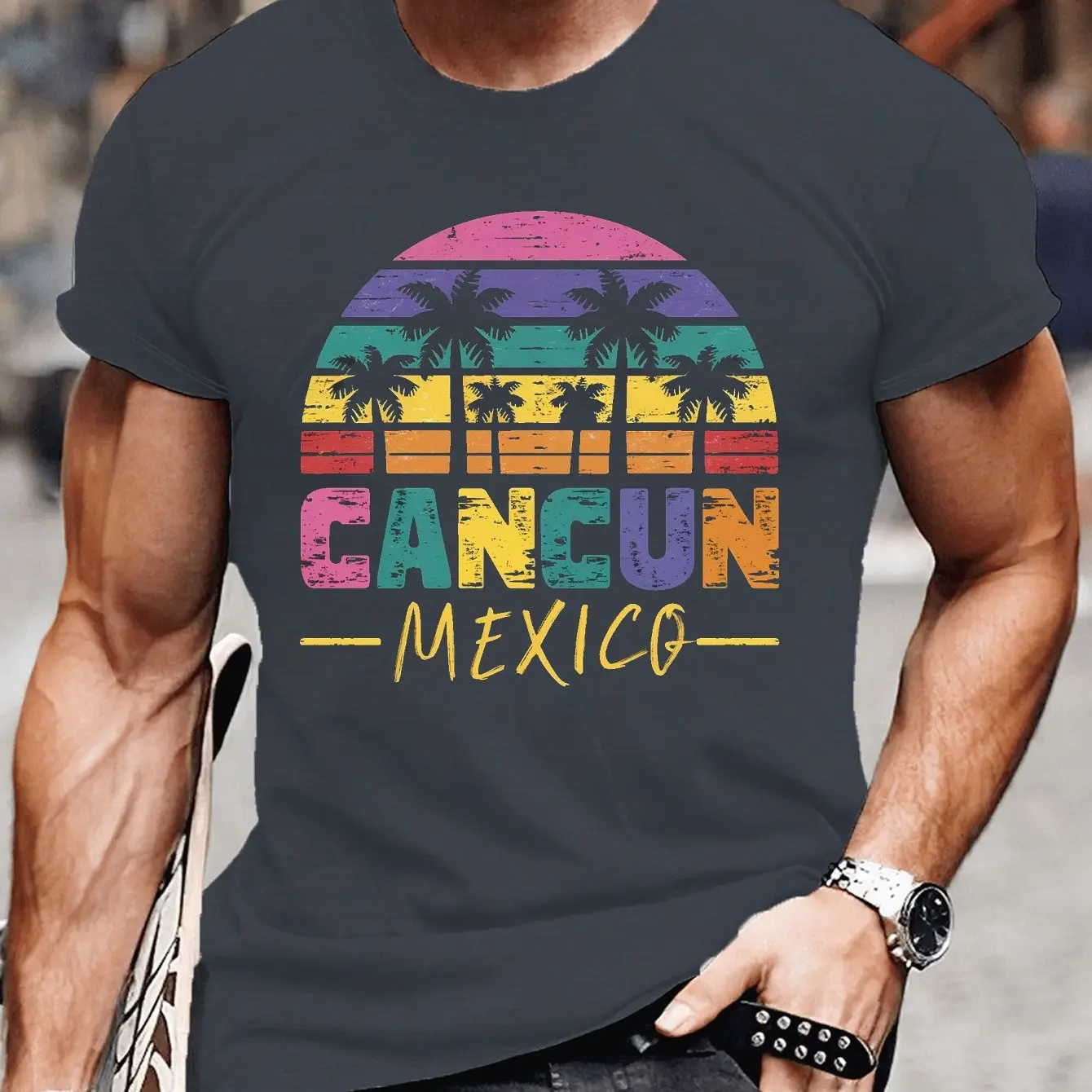 Vibrant Mexico Print T-shirt Short Sleeved O Neck Pullover Casual Top Tee Streetwear Sportshirt Male Outdoor Oversized Clothing