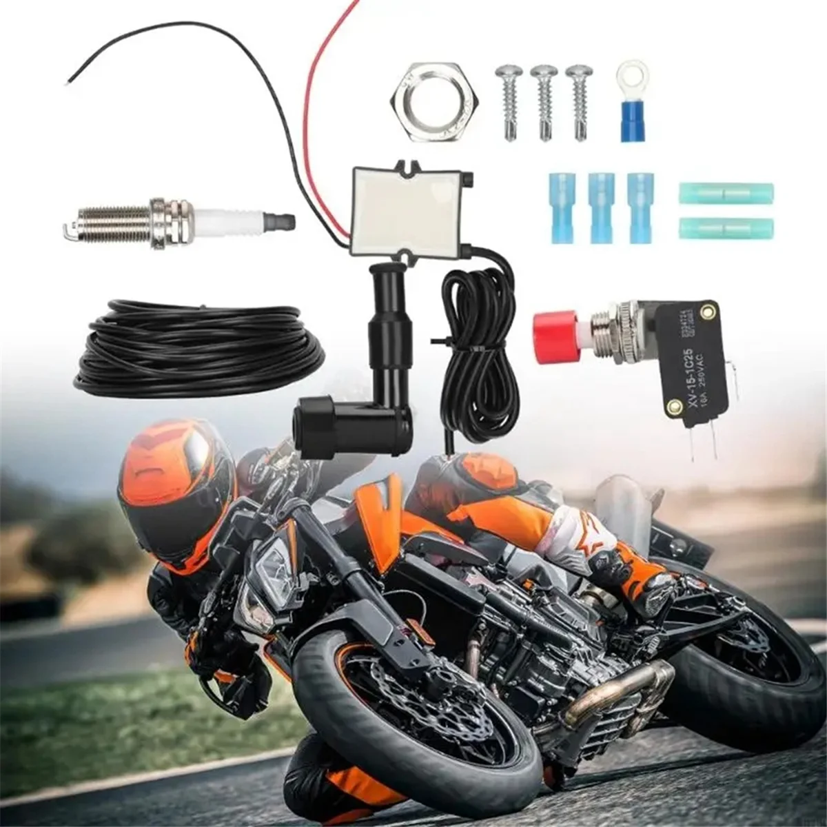 X59A_Single Flamethrower Exhaust Flame Kit for Car Motorcycle BFTKAFK-Single Flame Thrower Accessories