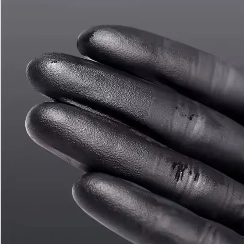 100PCS Black Nitrile Gloves Disposable Powder Free Household Cleaning Gloves for Kitchen Beauty Salon Tattoo Working Gloves