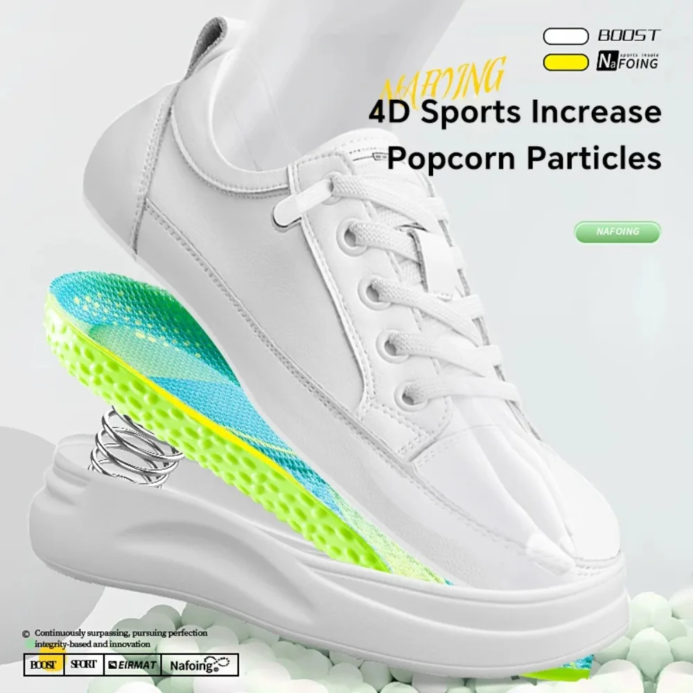 Solette per scarpe da ginnastica 4D con assorbimento degli urti Inserti per scarpe antidolorifici ad alta elasticità Solette per stivali in PU morbido universali