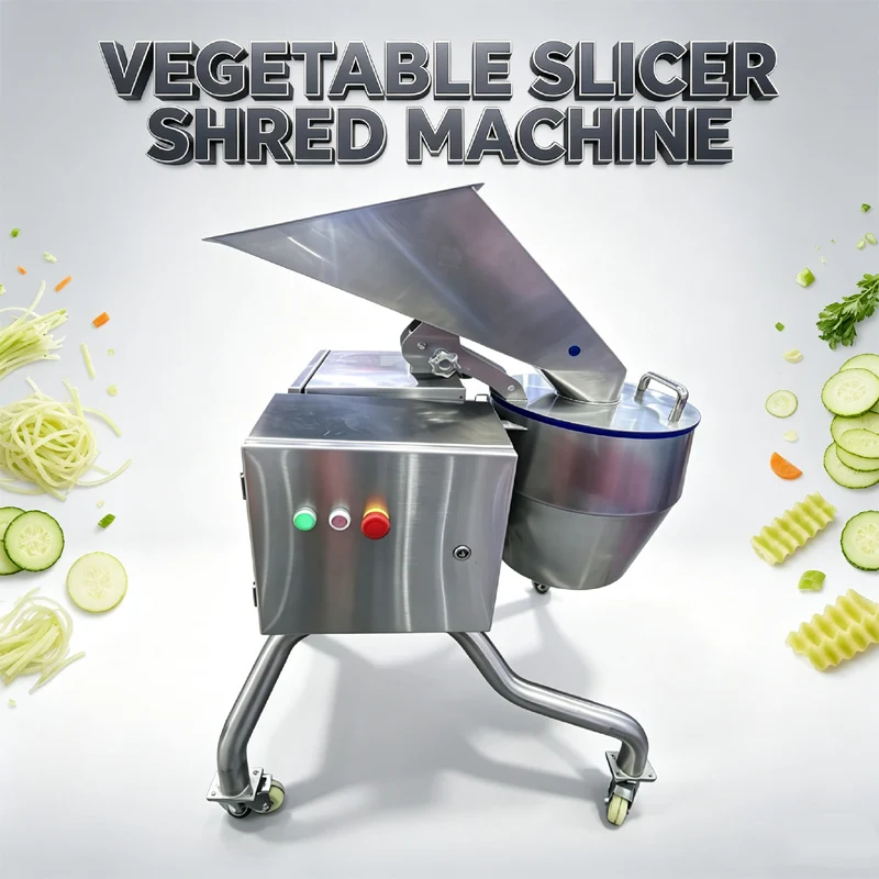 Stainless Steel Vegetable Cutter Machine Electric Commercial Slicing Shredding Equipment Custom Size For Canteen Potato Carrot