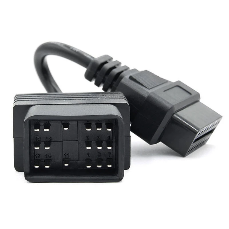 Car OBD II Cable For Toyota 17Pin To 16Pin OBD 2 Female Diagnostic Connector For Toyota 17 Pin OBDII Adapter-T61C
