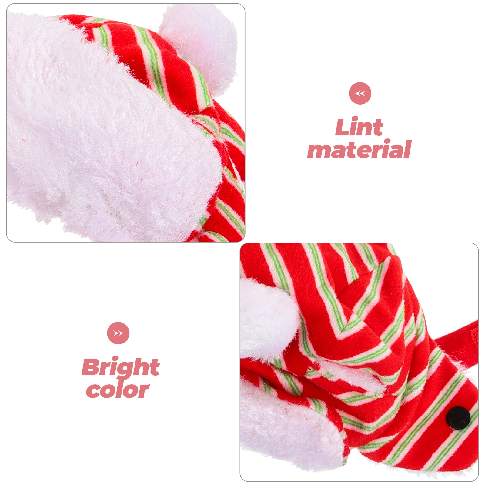 

Warm Pet Hat For Puppy Cat Lint Material Comfortable Breathable Protective Head Cover Christmas Gift Warming Cap Retaining Dog