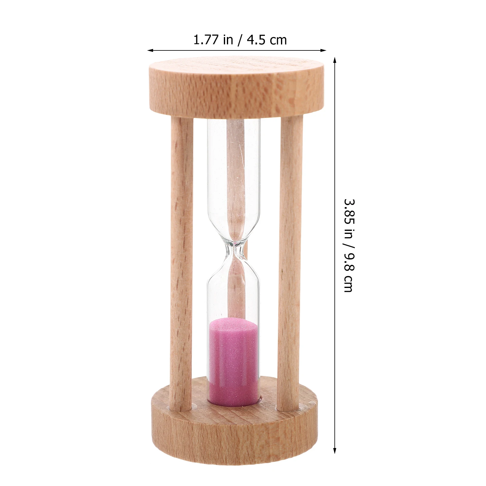 

3 Min Wooden Sandglass Hourglass Orange Sand Timer Desk Decoration Home Office Ornament Patience Exercise Timer