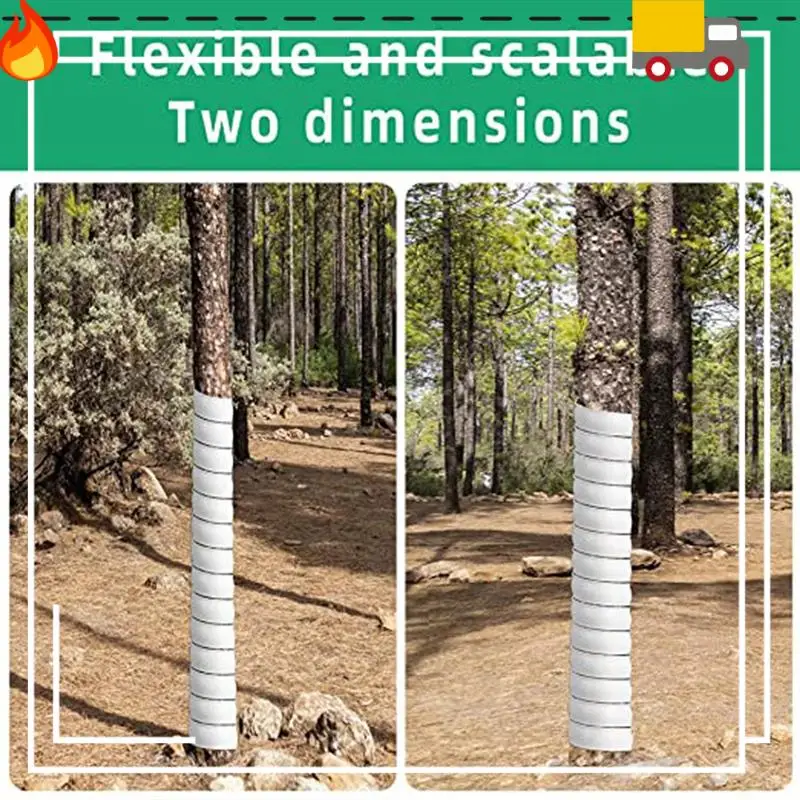 20PCS Plant Trunk Protectors, Plastic Spiral Trunk Protection Wraps, Bark Wraps, Bark Wraps Around Tree Tubes White Easy To Use