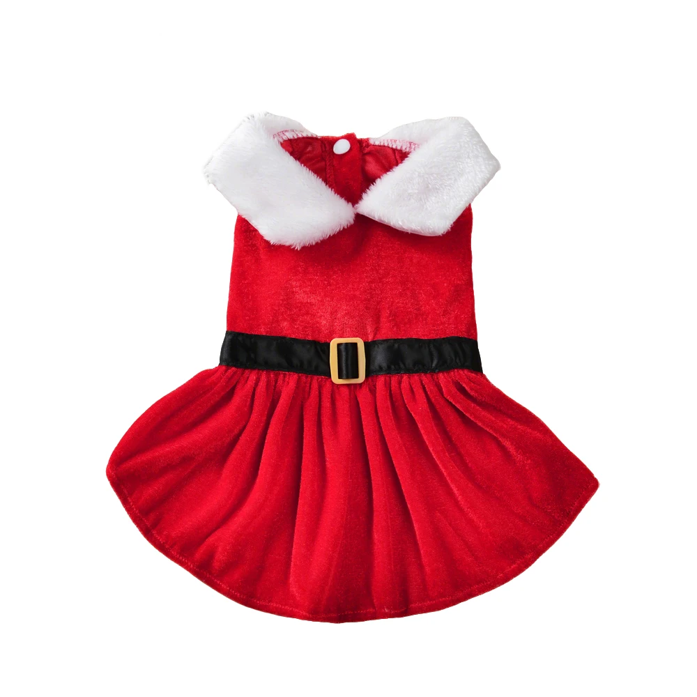 Pet Cat Christmas Dress Cute Santa Claus Outfits for Small Medium Cats Dogs Skirt Festival Dress Up Sphynx Costume Party Gifts