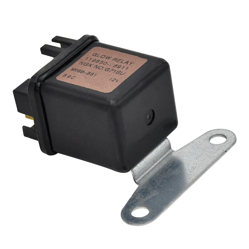 12V Preheating Glow Plug Relay 16415-65600 Compatible with Kubota Engine D722 D902 Compatible with Mitsubishi Engine L3E S3L2