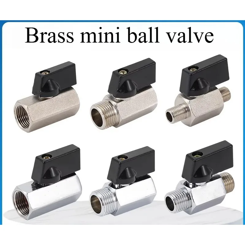 Mini Handle Ball Valve With BSP 1/4, 3/8, 1/2 Male To Female Thread Ballvalve For Air Compressor Water Gas Oil Shut On/Off Valve